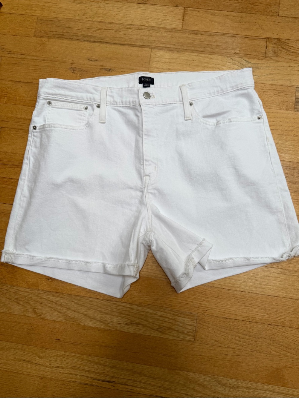 J. Crew White Denim Cutoff Women's Shorts - Picture 1 of 6